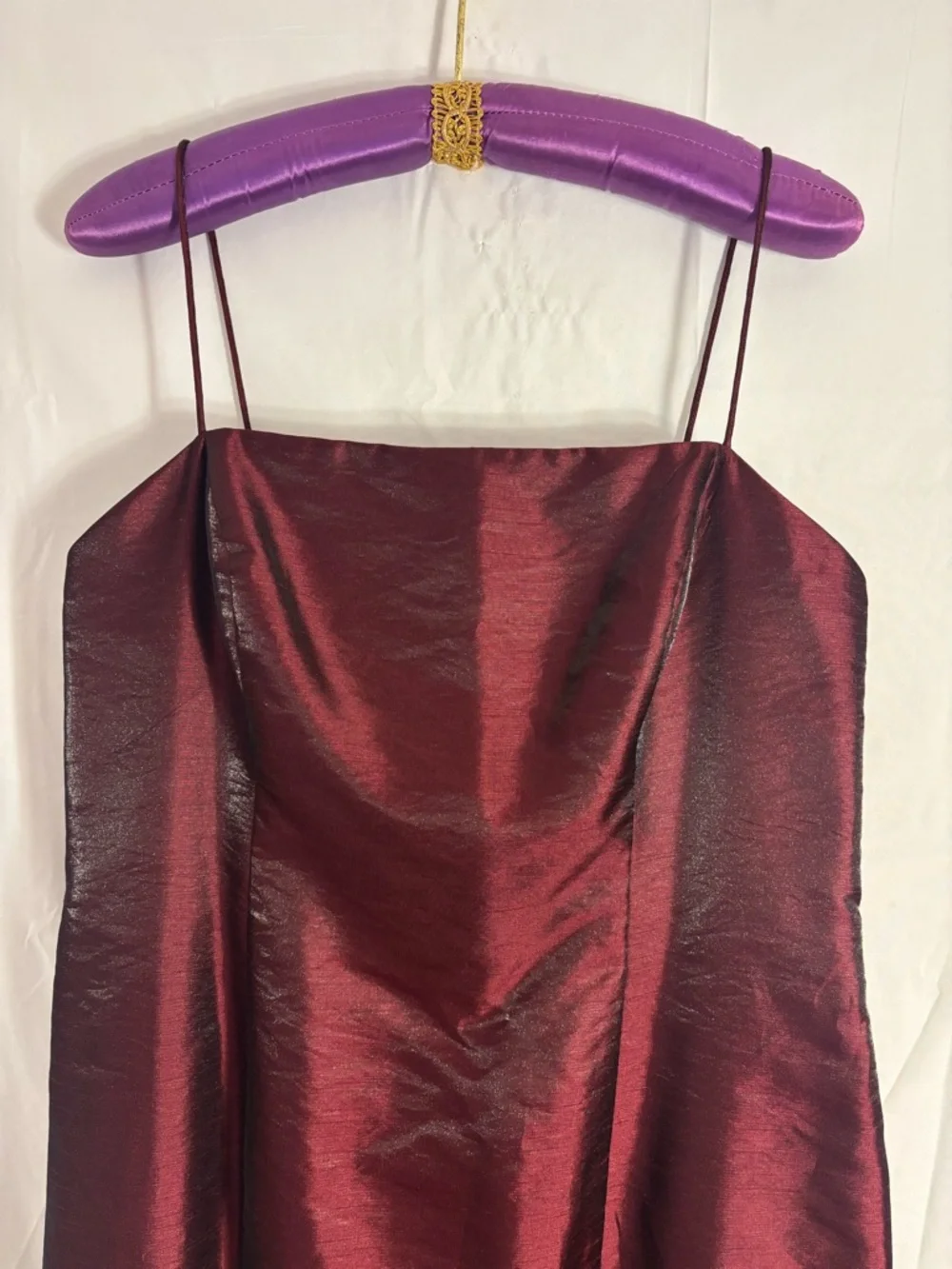 Y2K Wine Red Witchy Vampy Whimsigoth Full Length Formal Prom Dress Size XL - Picture 3 of 16